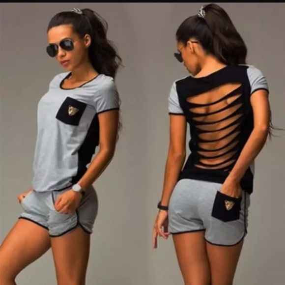 casual 2 piece set Tops - 💗sexy set t-shirt & shorts💗